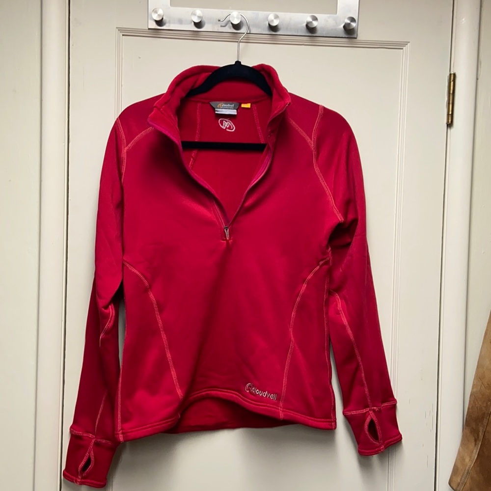 Cloudveil Cherry Red Half-zip Fleece Pullover sz S